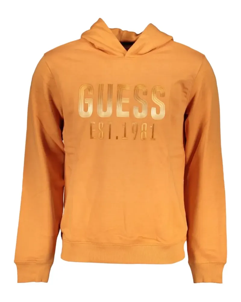 Guess logo-embroidered hoodie - Orange Orange