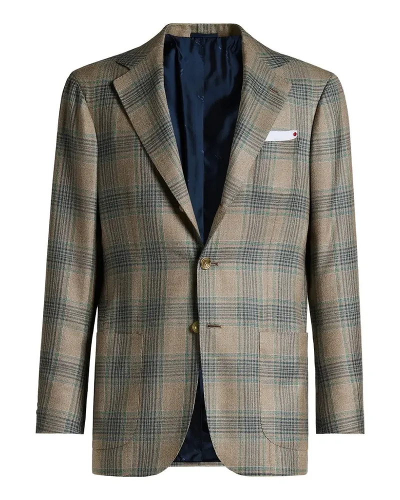Kiton Sakko mit Schottenkaromuster - Braun Braun