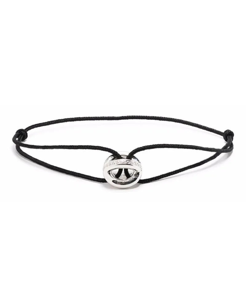 Le Gramme 3g Entrelacs Kordelarmband mit Diamanten - Silber Silber