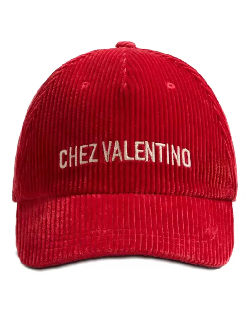 Valentino Garavani Baseballkappe aus Samt - Rot Rot