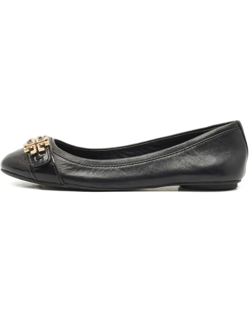 Tory Burch leather ballet flats - Schwarz Schwarz