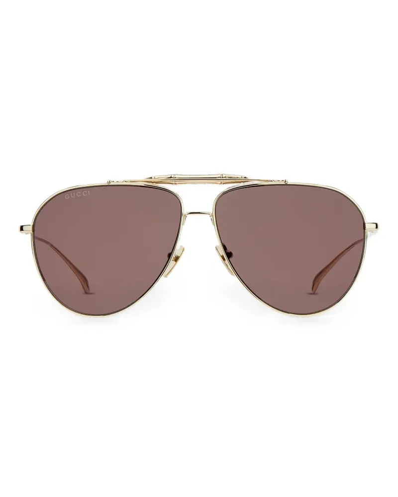 Gucci Pilot sunglasses - Gold Gold