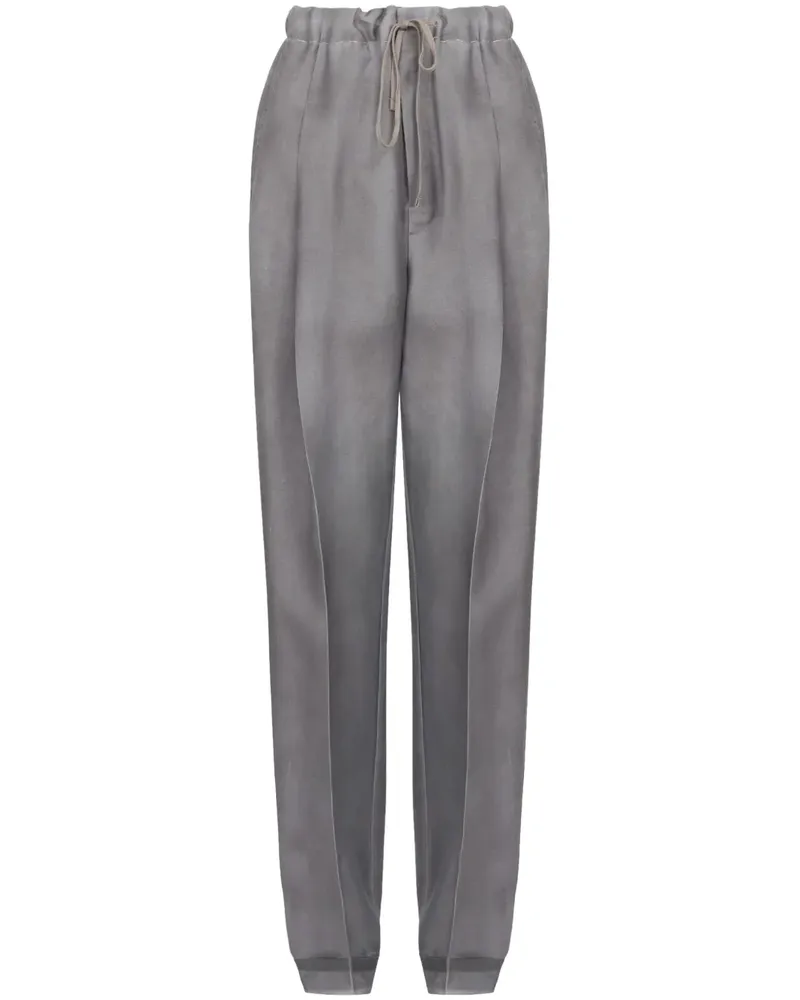 Maison Margiela Lange Jogginghose mit Logo aus vier Nähten - Grau Grau