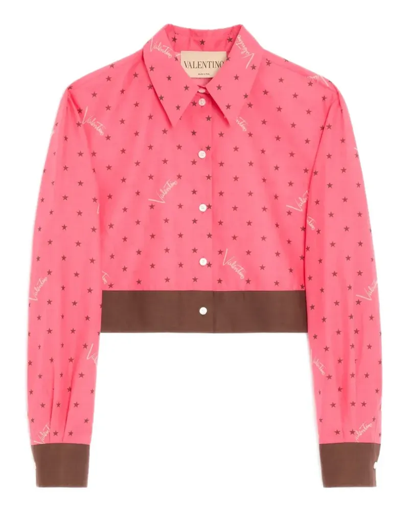 Valentino Garavani Muslin Starry Signature shirt with star-print - Rosa Rosa