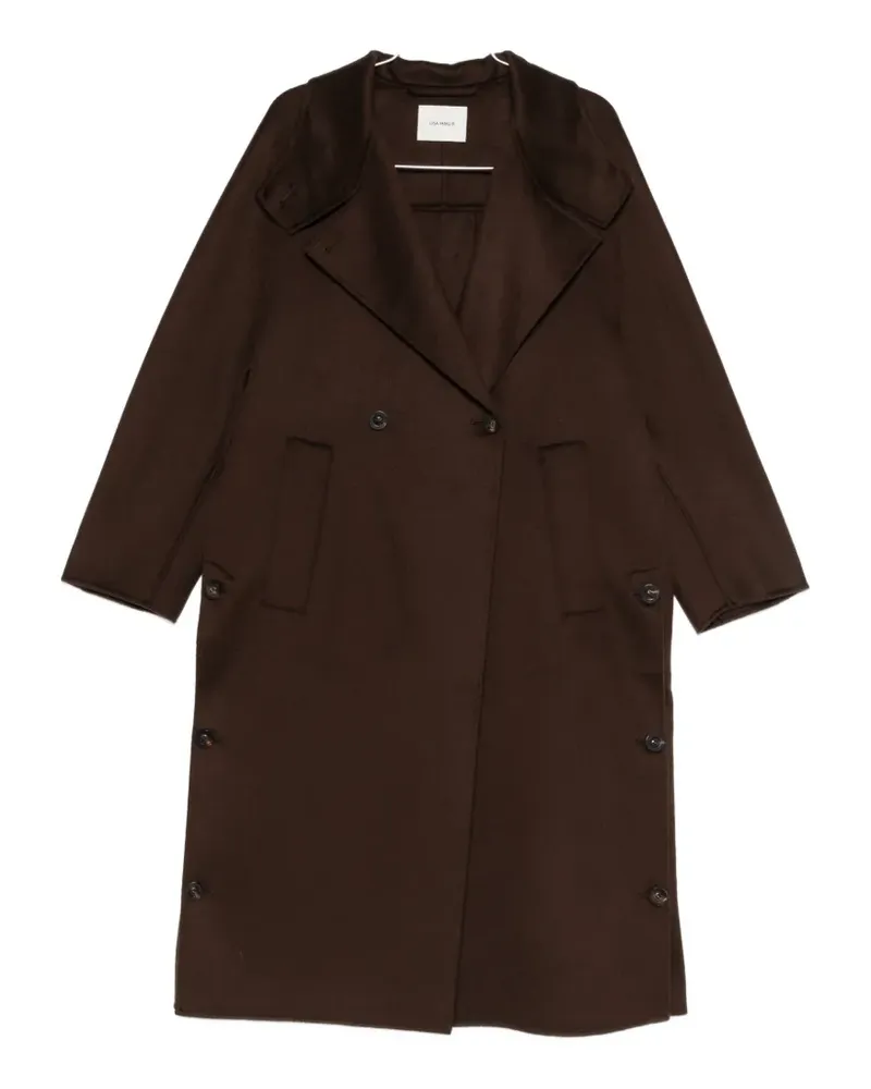Lisa Yang double-breasted button-back coat - Braun Braun