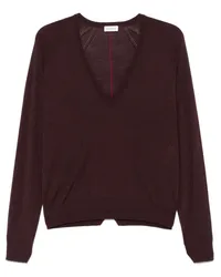 Lanvin Pullover mit Pointelle-Detail Rot