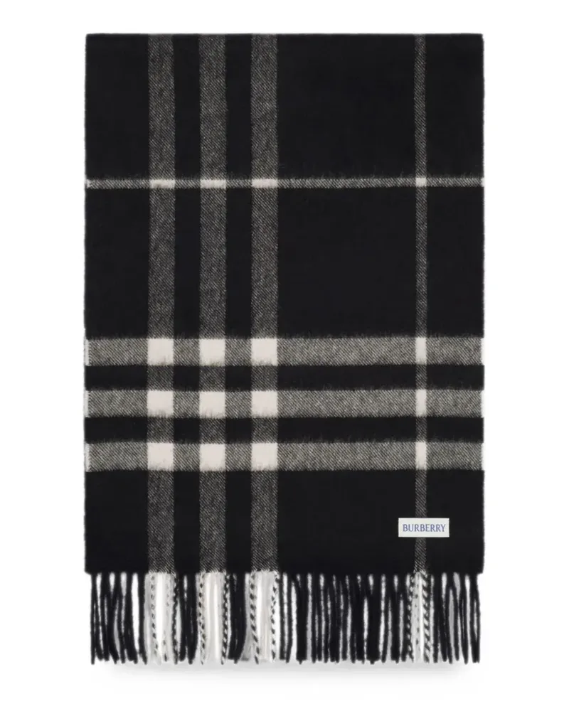 Burberry Schal aus Kaschmir mit Check - Schwarz Schwarz