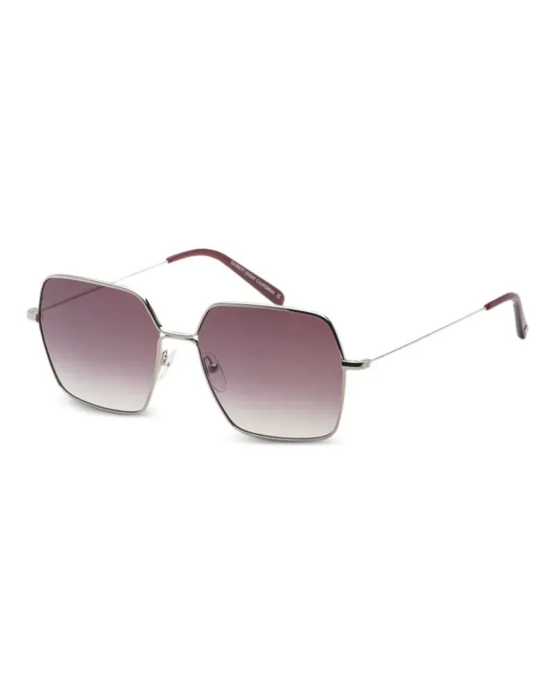Garrett Leight Eckige Meadow Sonnenbrille - Silber Silber