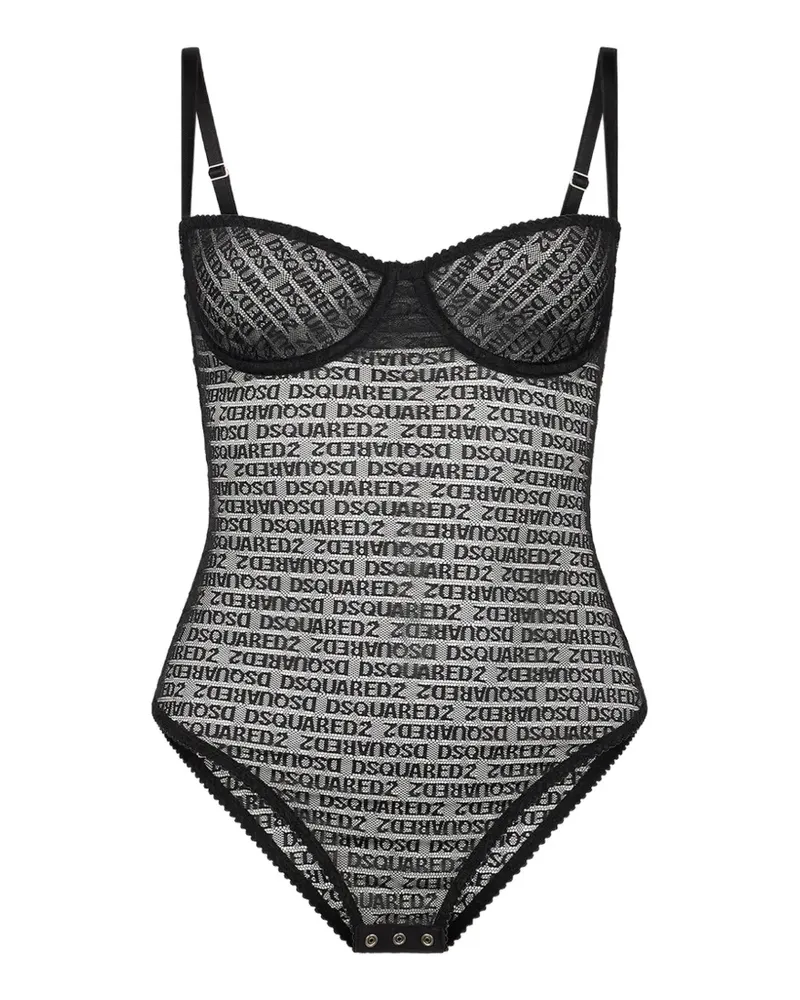 Dsquared2 Body mit Logo-Print - Schwarz Schwarz