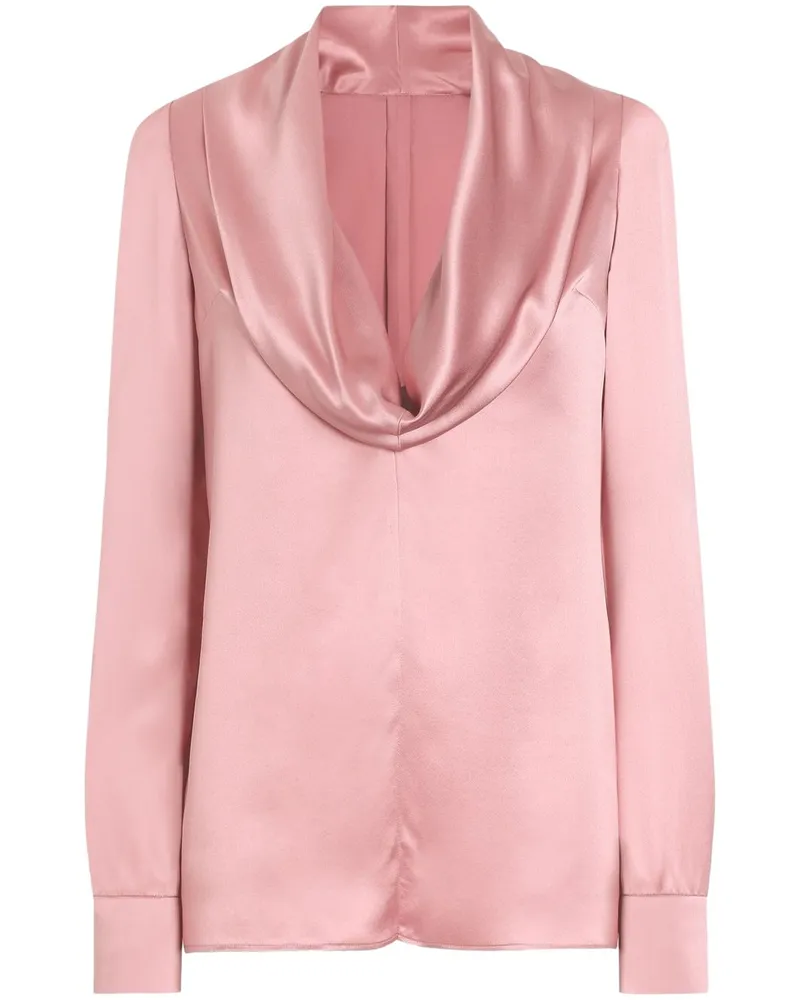Dolce & Gabbana Top mit Wasserfallkragen - Rosa Rosa