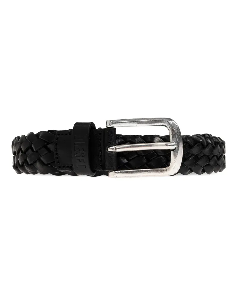 Diesel B-Flag braided belt - Schwarz Schwarz