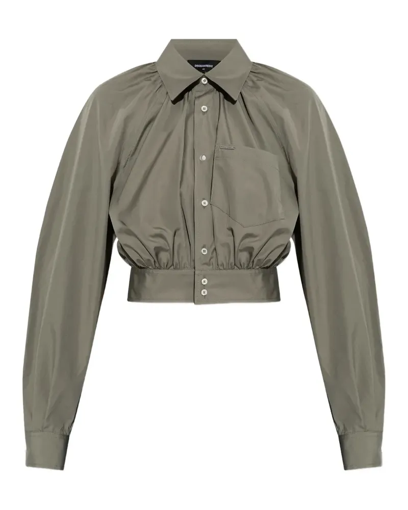 Dsquared2 collared cropped shirt - Grün Grün