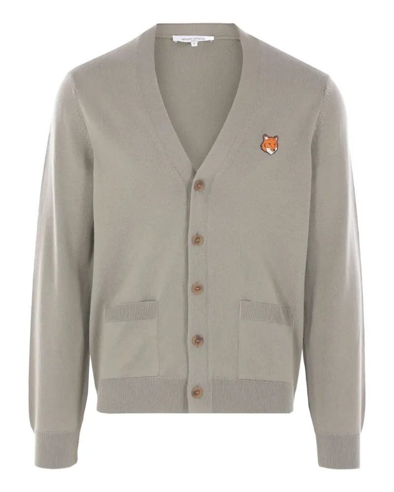 Kitsuné Cardigan mit aufgesetzter Tasche - Grün Grün