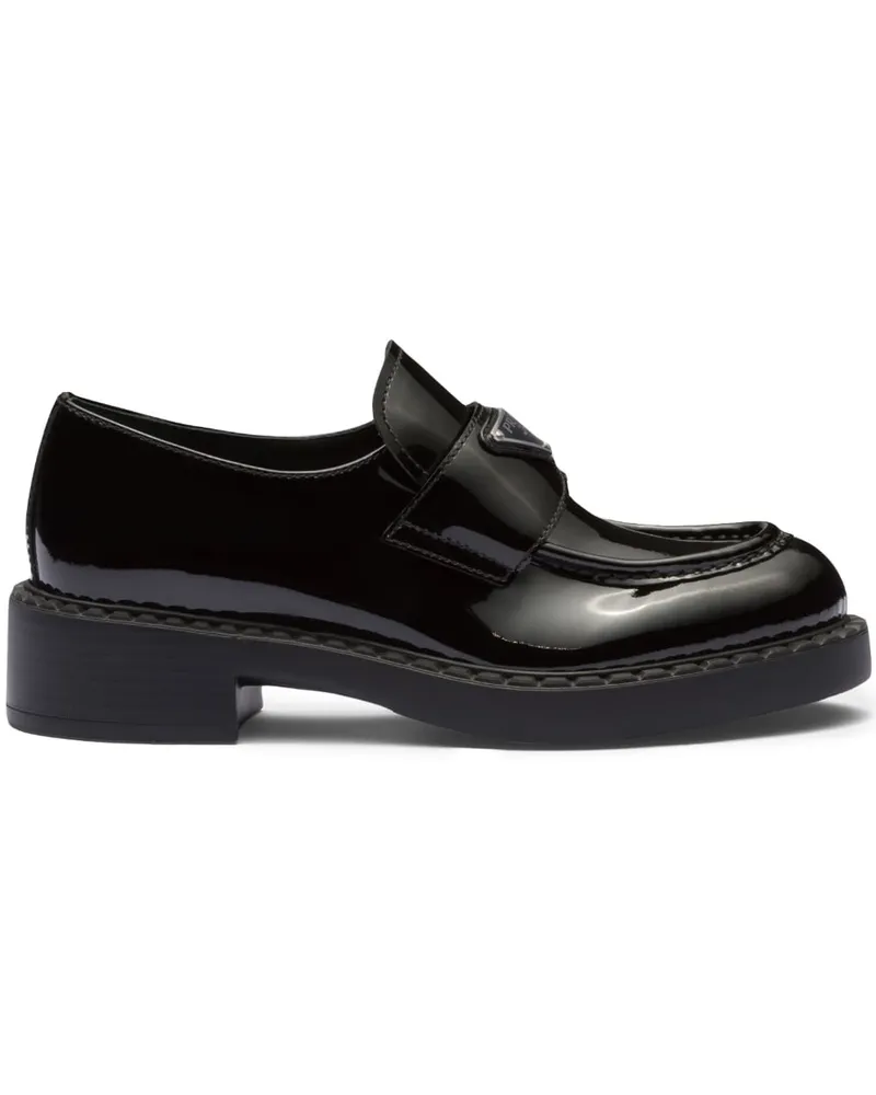 Prada Chocolate Loafer aus Lackleder - Schwarz Schwarz
