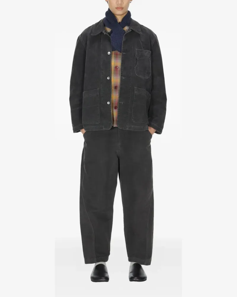 YMC Hose mit verdrehten Nähten - Grau Grau