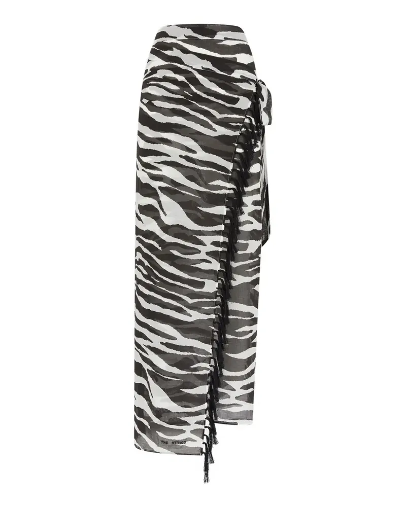 ATTICO Pareo mit Zebra-Print - Weiß Weiß