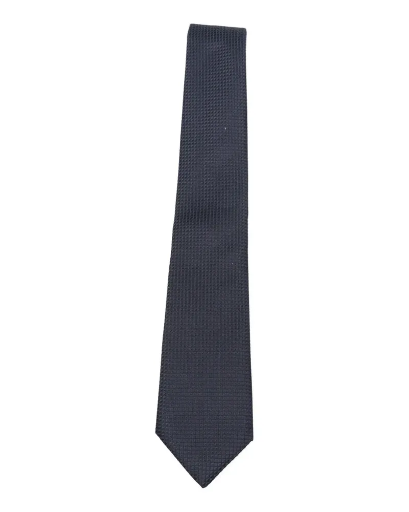 Emporio Armani textured tie - Blau Blau