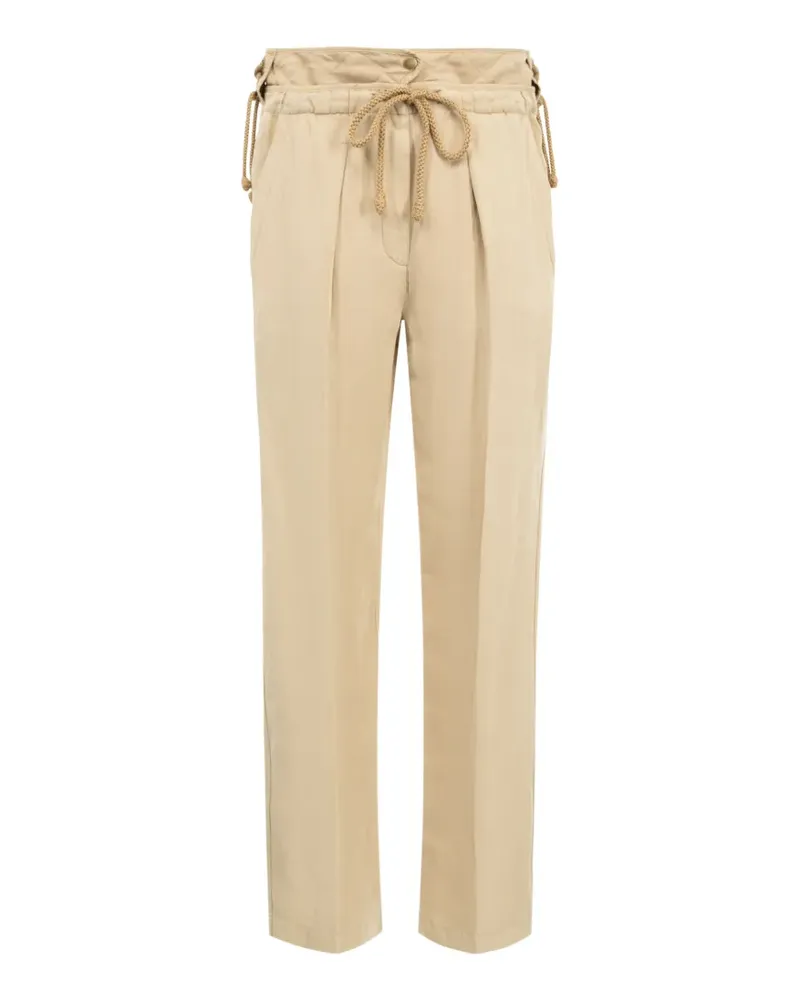 Isabel Marant Sharon-GD lace-up straight-leg trousers - Nude Nude