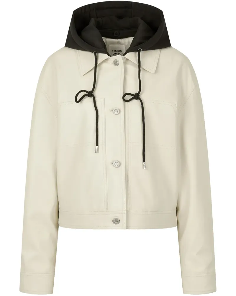 STUDIO TOMBOY Jacke mit abnehmbarer Kapuze - Weiß Weiß