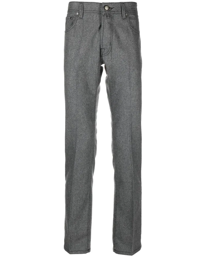 Jacob Cohën Bard Slim-Fit-Hose aus Flanell - Grau Grau