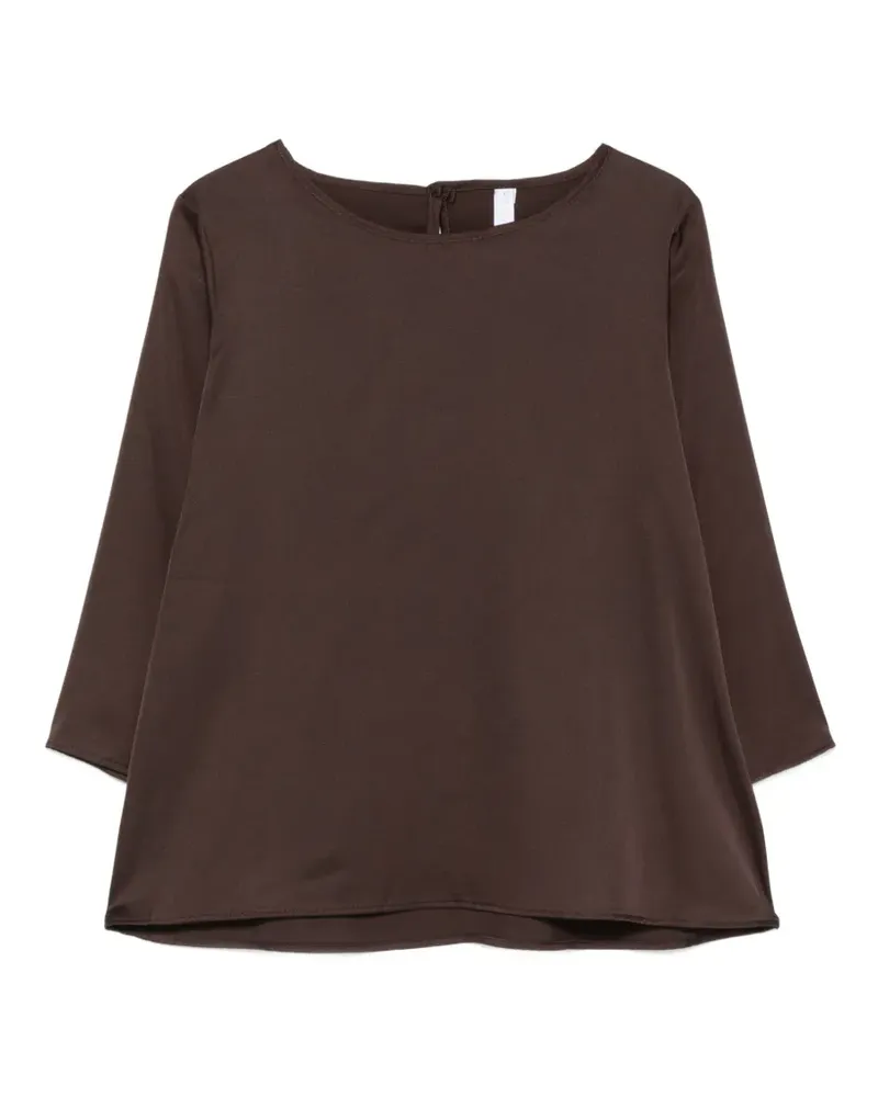 IMPERIAL Bluse mit Satin-Finish - Braun Braun