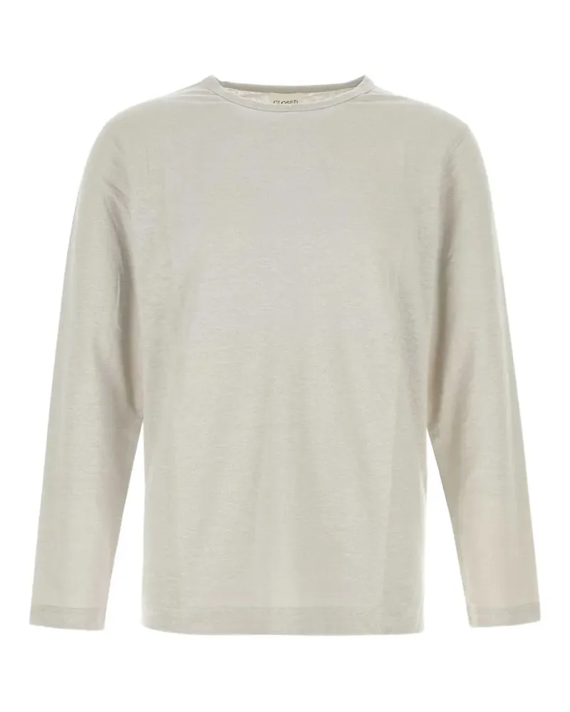 Closed long-sleeve crew-neck T-shirt - Nude Nude