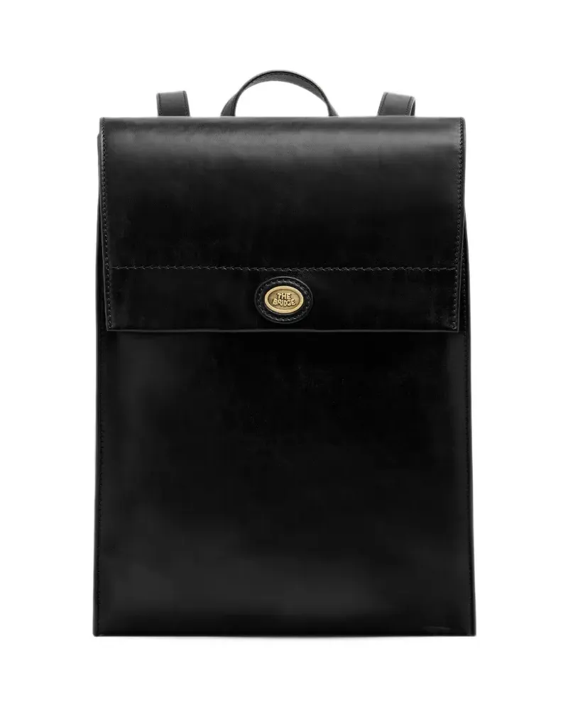 The Bridge Rucksack mit Logo-Schild - Schwarz Schwarz