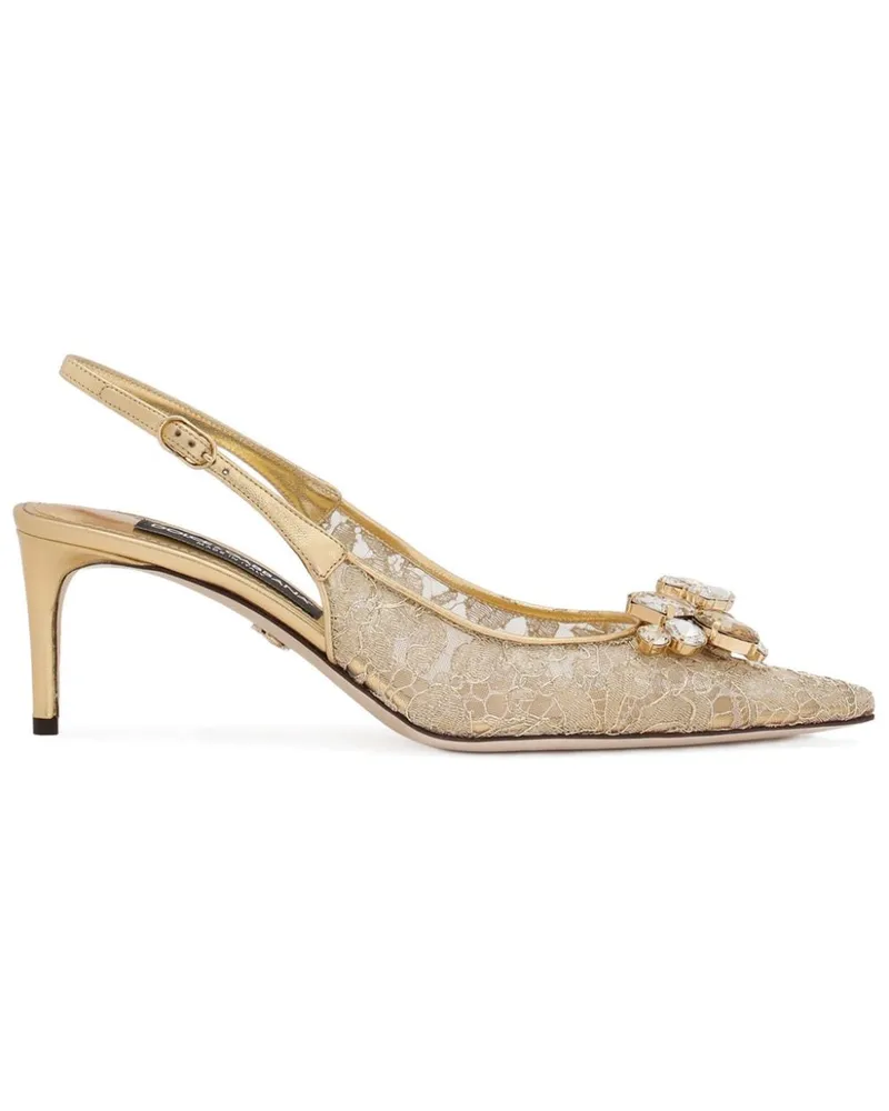 Dolce & Gabbana Rainbow Slingback-Pumps 60mm - Nude Nude