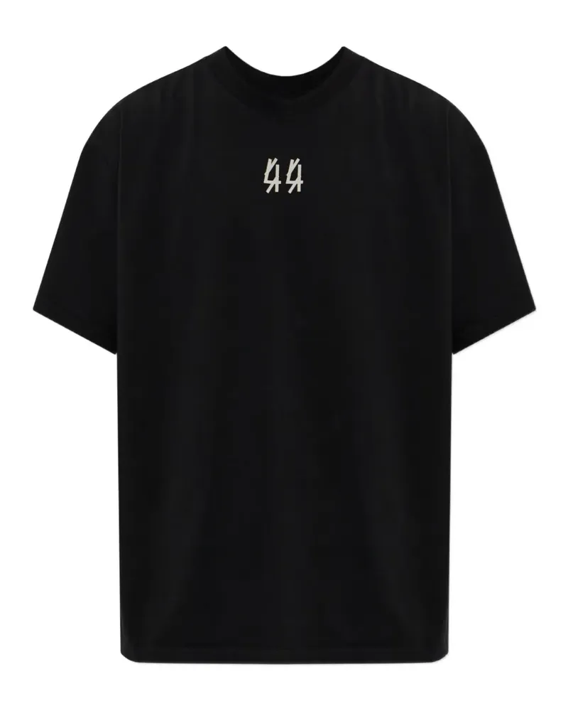 44 LABEL GROUP logo-print T-shirt - Schwarz Schwarz