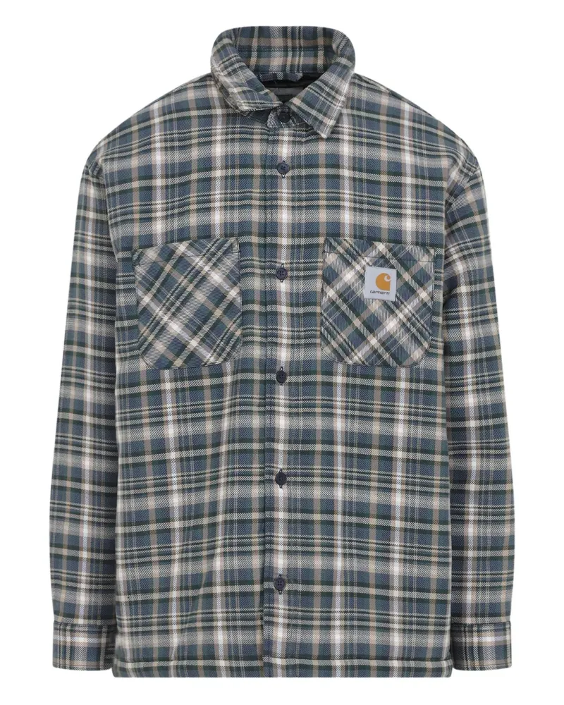 Carhartt WIP Kariertes Hemd mit Tasche - Blau Blau