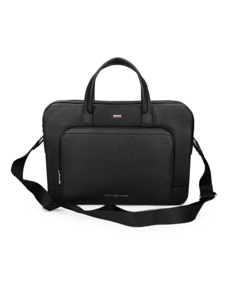 Tommy Hilfiger Laptoptasche mit Logo-Patch - Schwarz Schwarz