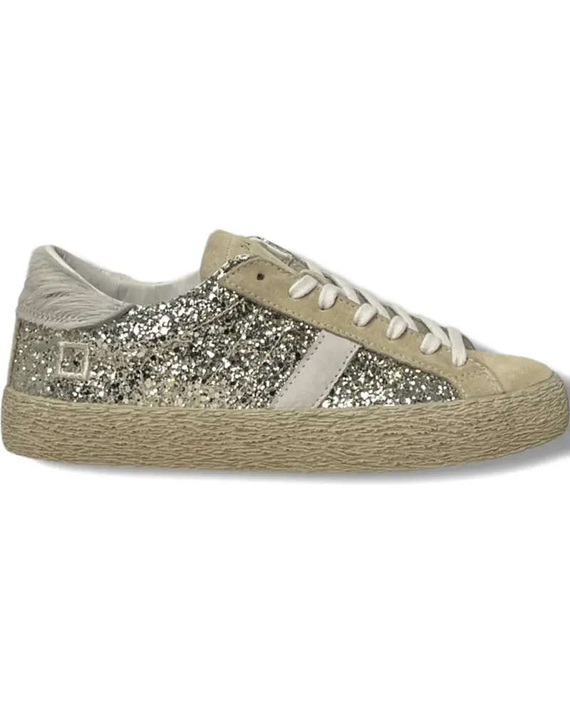 D.A.T.E. HILL LOW Sneakers mit Glitter - Silber Silber