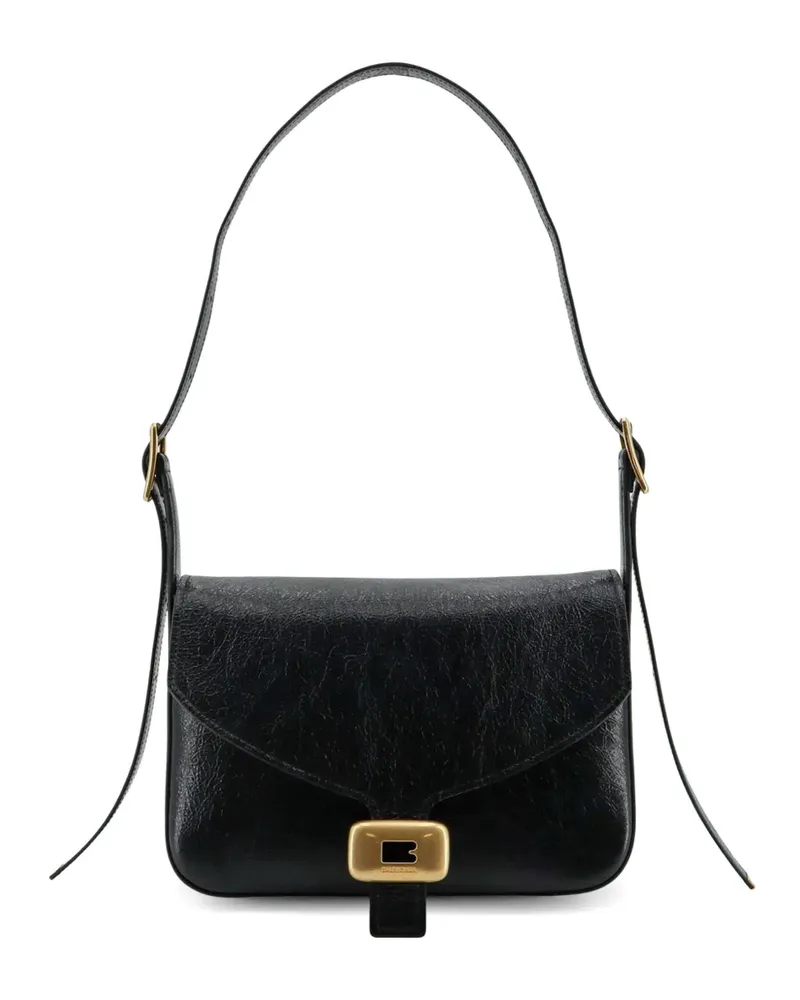 Balenciaga Clicca Schultertasche aus Leder - Schwarz Schwarz