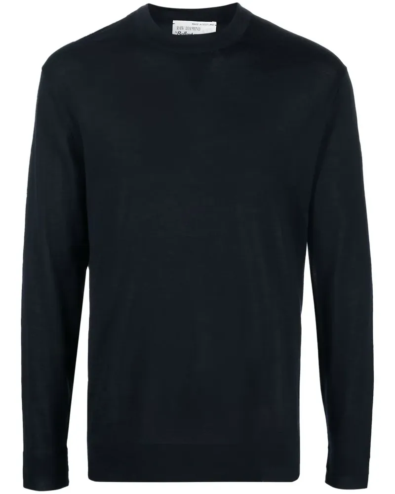 Ballantyne Fein gestrickter Kaschmirpullover - Blau Blau