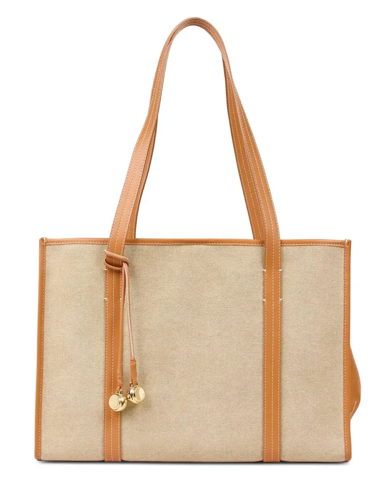 Sandro Tote Bag aus Canvas - Nude Nude