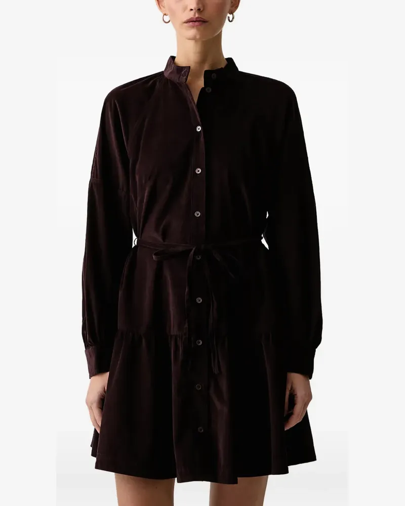 Marc O'Polo Gestuftes Cord-Hemdkleid - Rot Rot