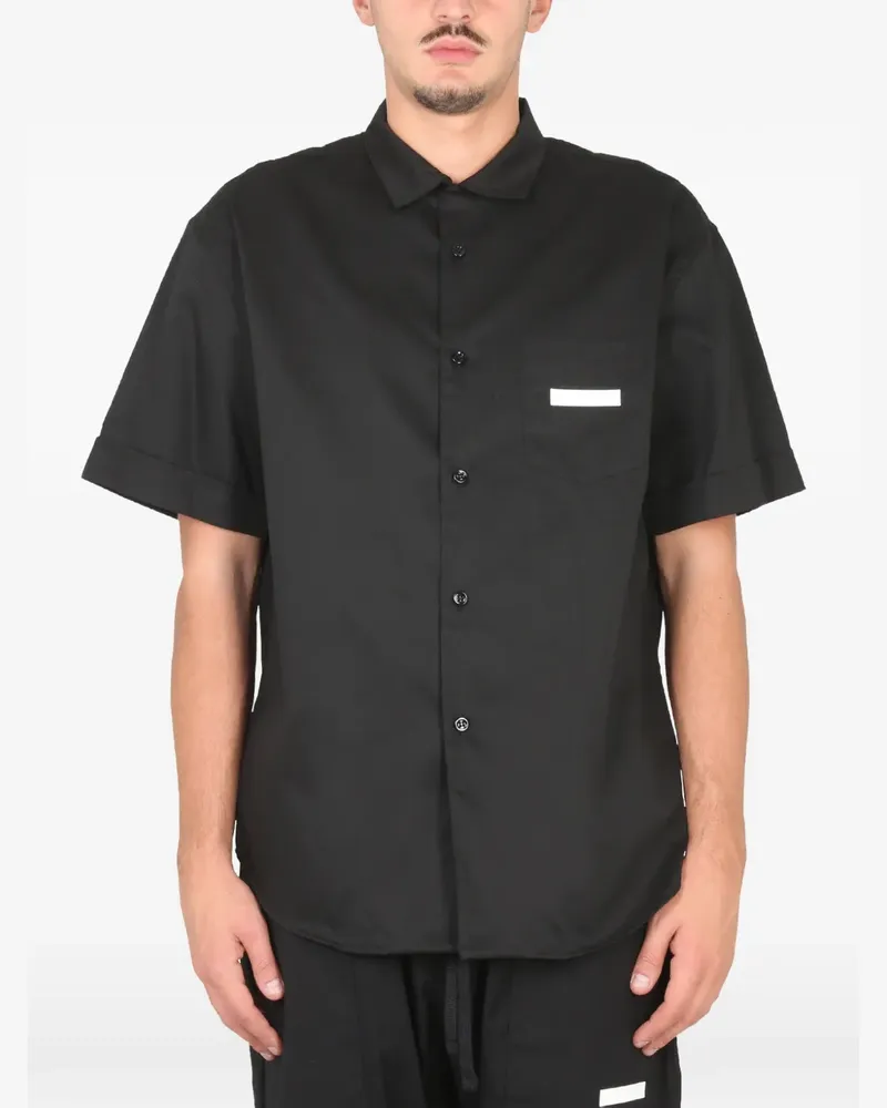 IH NOM UH NIT logo-patch short-sleeved shirt - Schwarz Schwarz