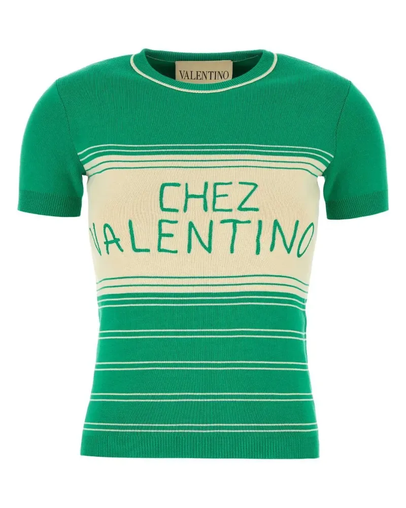 Valentino Garavani Gestreifter Pullover - Grün Grün