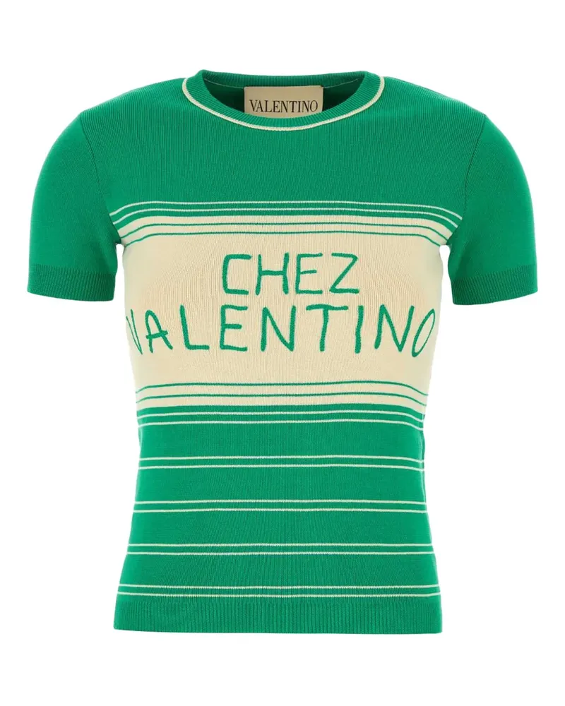 Valentino Garavani Gestreifter Pullover - Grün Grün