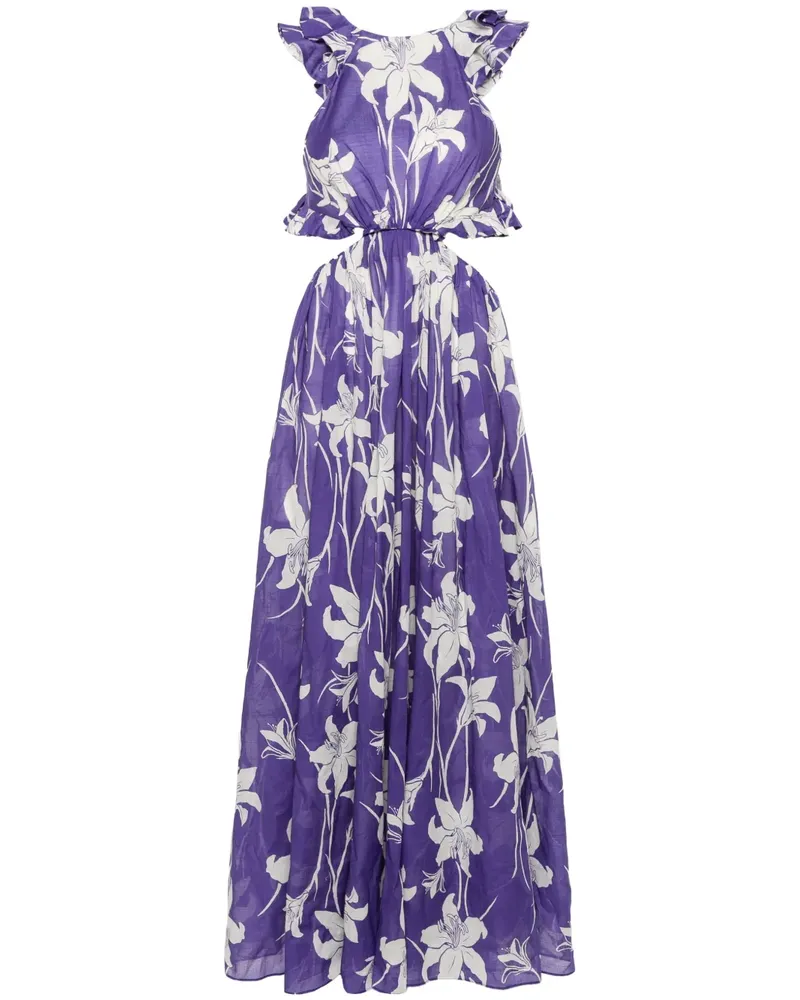 Zimmermann Gerüschtes Acadian Kleid - Violett Violett