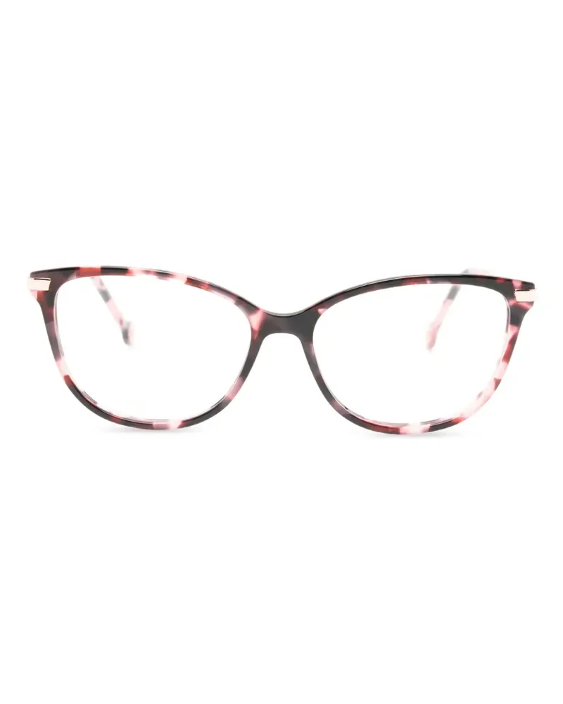 Carolina Herrera New York Cat-Eye-Brille in Schildpattoptik - Rosa Rosa