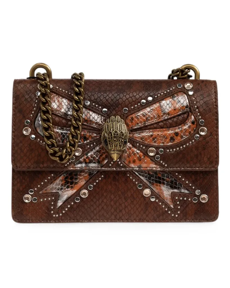 Kurt Geiger small Shoreditch bow-embellishment shoulder bag - Braun Braun