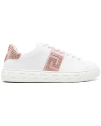 Versace Crystal Greca Sneakers Weiß