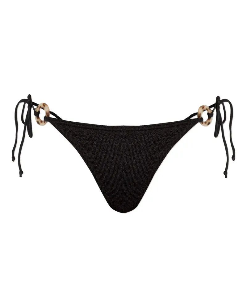 bond-eye Ring Tie Side Vista Bikinihöschen - Schwarz Schwarz