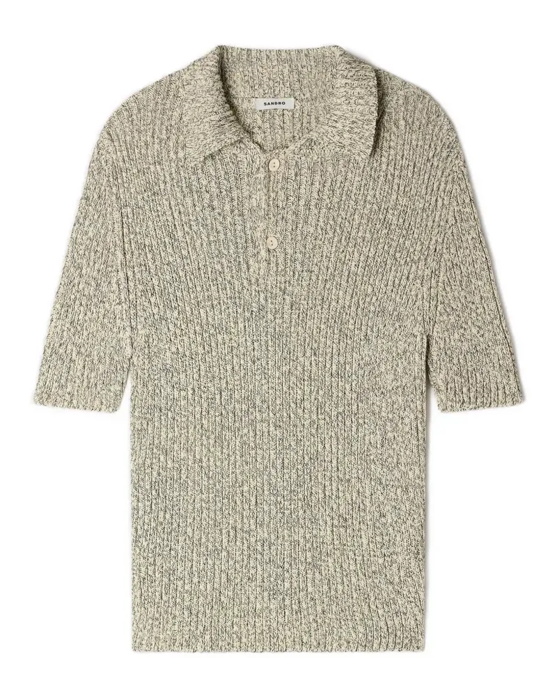 Sandro Poloshirt mit kurzen Ärmeln - Nude Nude