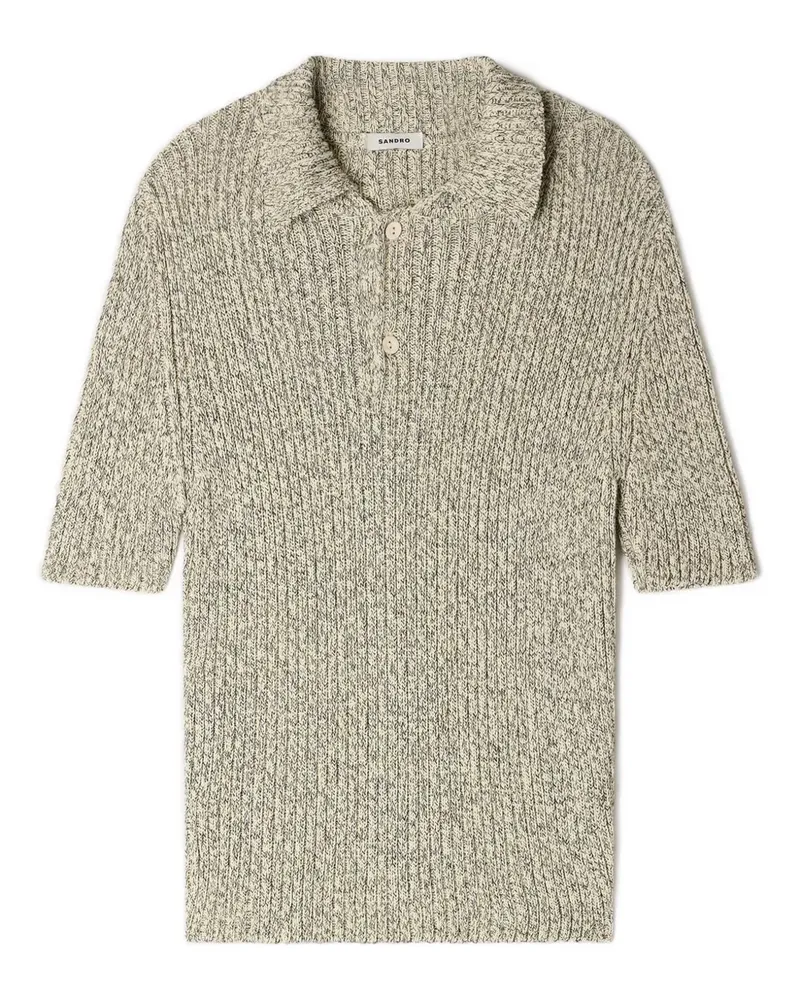 Sandro Poloshirt mit kurzen Ärmeln - Nude Nude