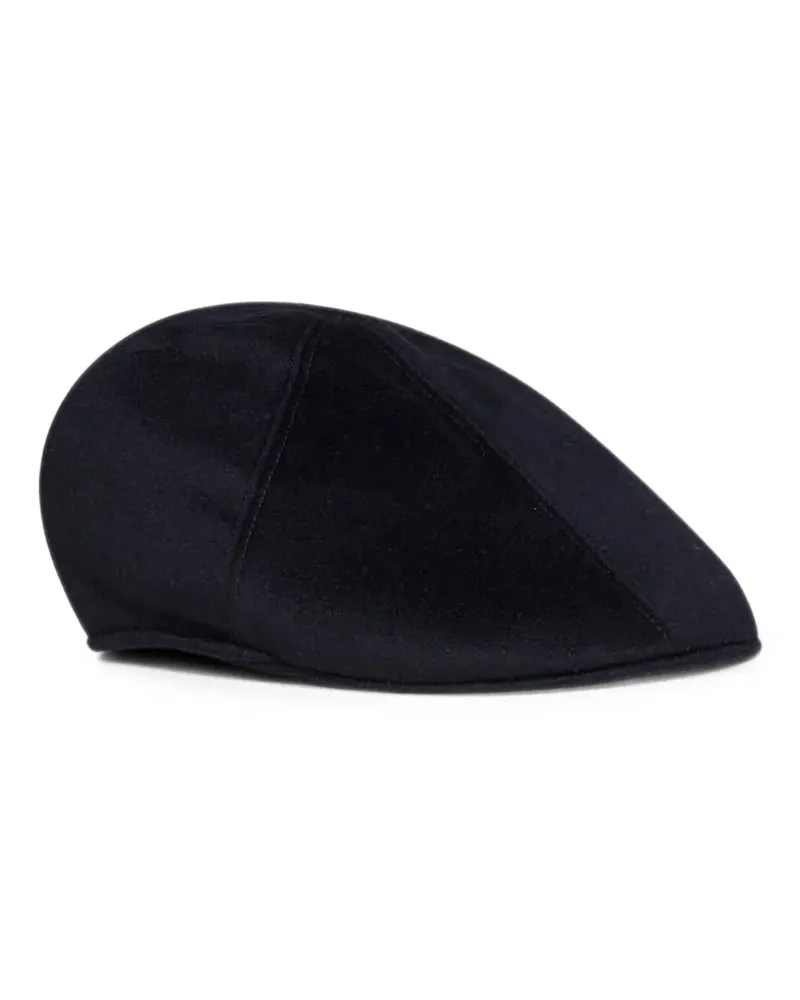 Tagliatore segmented cashmere flat cap - Blau Blau