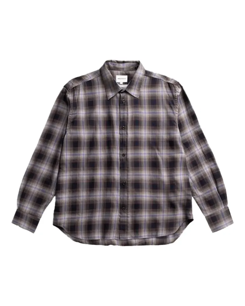 Norse Projects check-pattern long-sleeve shirt - Violett Violett
