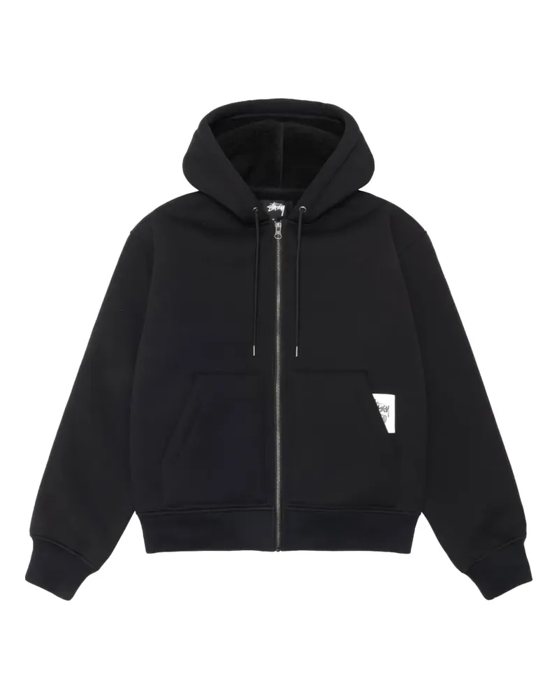 Stüssy Kapuzenjacke mit Reißverschluss - Schwarz Schwarz