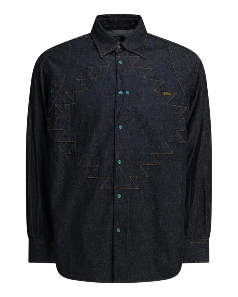KAPITAL zigzag embroidery shirt - Blau Blau